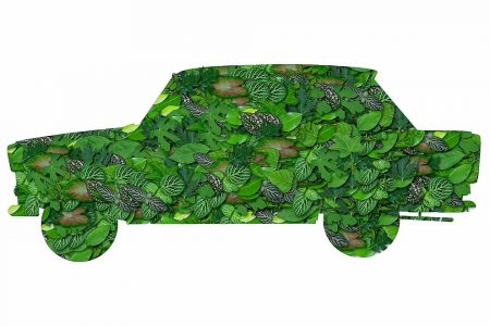 Voiture feuillage voiture-hydrogene-environnement